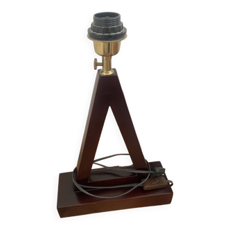 Teak lamp base