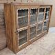 Ancien buffet vitré Art déco en teck birman