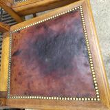 Series of 4 leather art deco chairs 1925