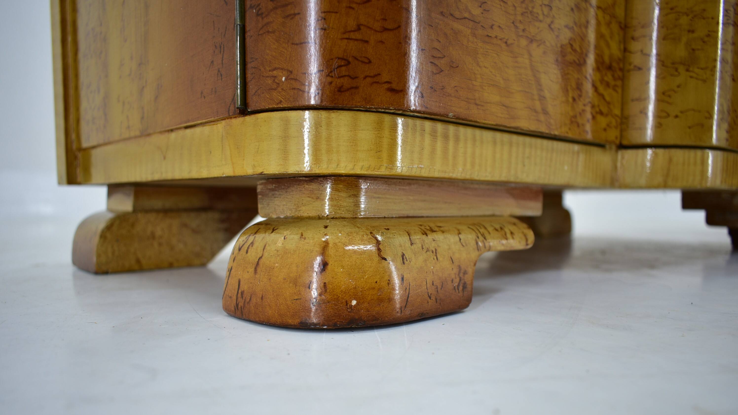 1939s set of Art Deco bedside tables, Czechoslovakia