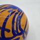 La rochère – vase boule en verre orange et bleu, vers 1970 – h. 13 cm