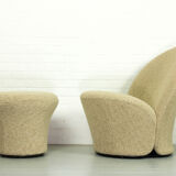 F572 lounge chair and mushroom ottoman by Pierre Paulin for Artifort, 1967