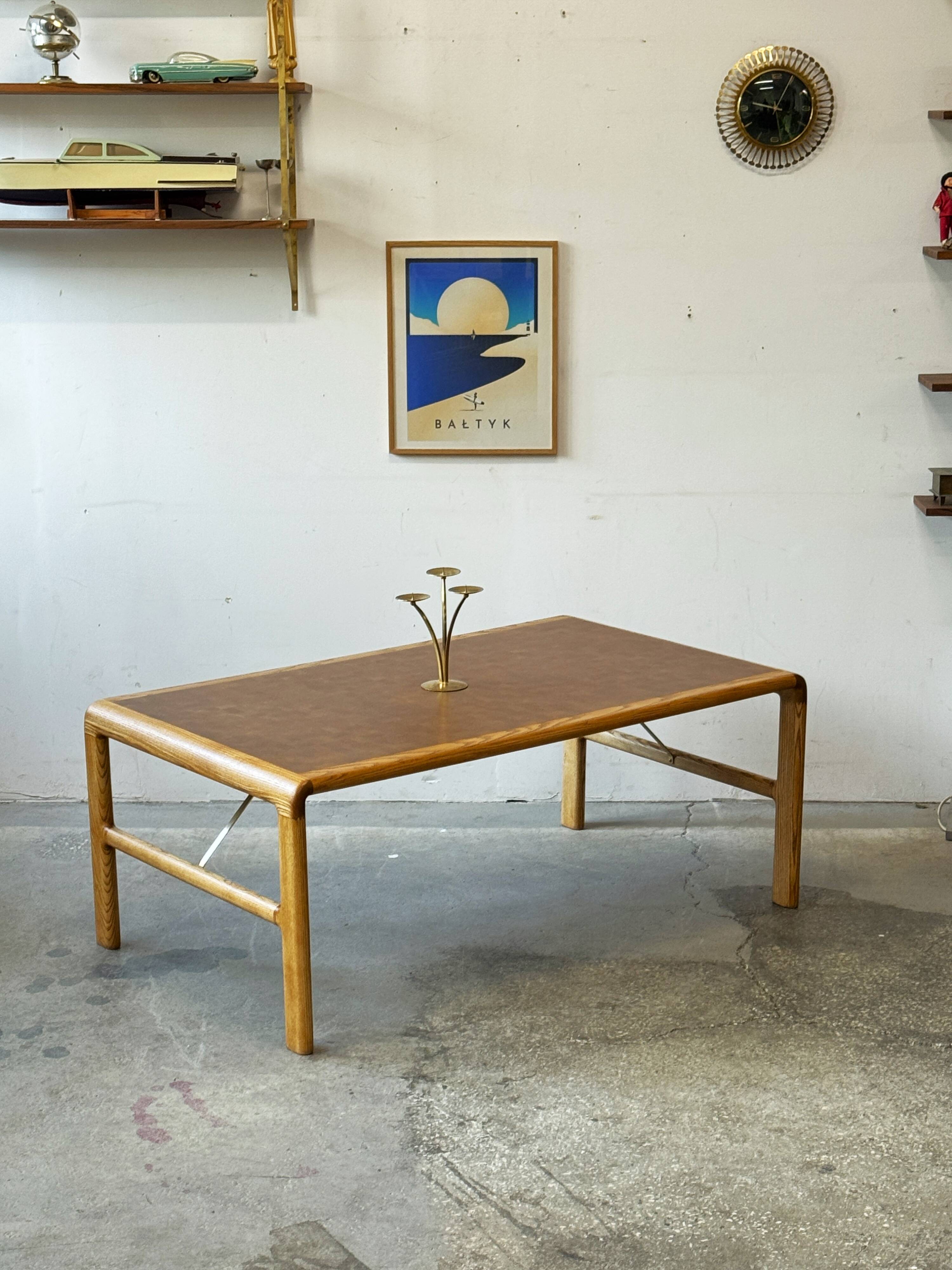 Ash Mosaic Coffee Table, Denmark 1960s/1970s, Mid-C Modern