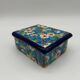 Bonbonnière in faience and Longwy enamels