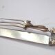 Rococo service cutlery in SILVER Minerve Armand Frenais 1900 Serving knife and fork