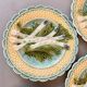 Set of 6 Salins earthenware asparagus plates
