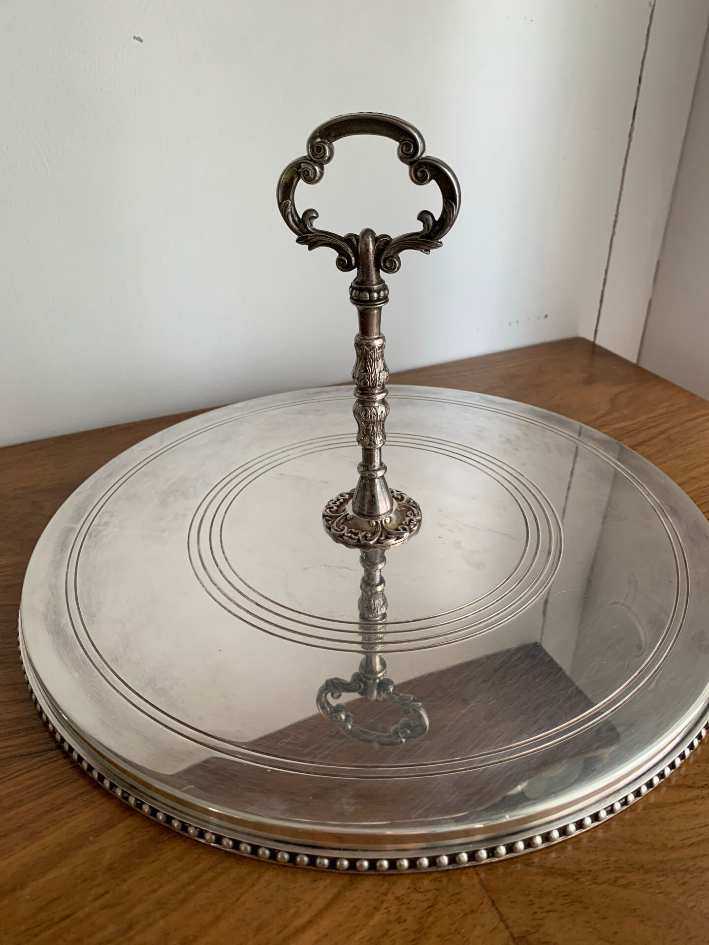 Silver-plated metal tray Roux-Marquiand