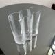 Beautiful Vintage Murano Modern Vase, cylinders  Clear Glass vase, 1970's