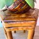 Bamboo plant-holder stool