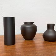 Minimalist German ceramic vases from the mid-century, Wormser Terra-Sigillata, 1960s, set of 3.
