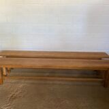 Pair of benches for rustic farmhouse table 1950