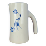 Modernist ceramic pitcher, signed polychrome decoration