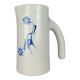 Modernist ceramic pitcher, signed polychrome decoration