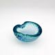 Murano Bullicante Peacock Blue Vide-Poche Vintage 60s 70s Art Glass