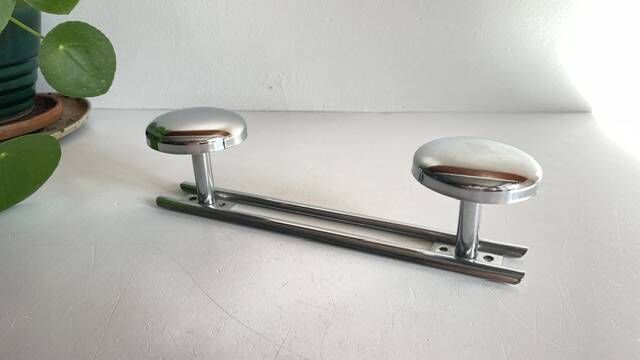 Vintage chrome metal coat stand