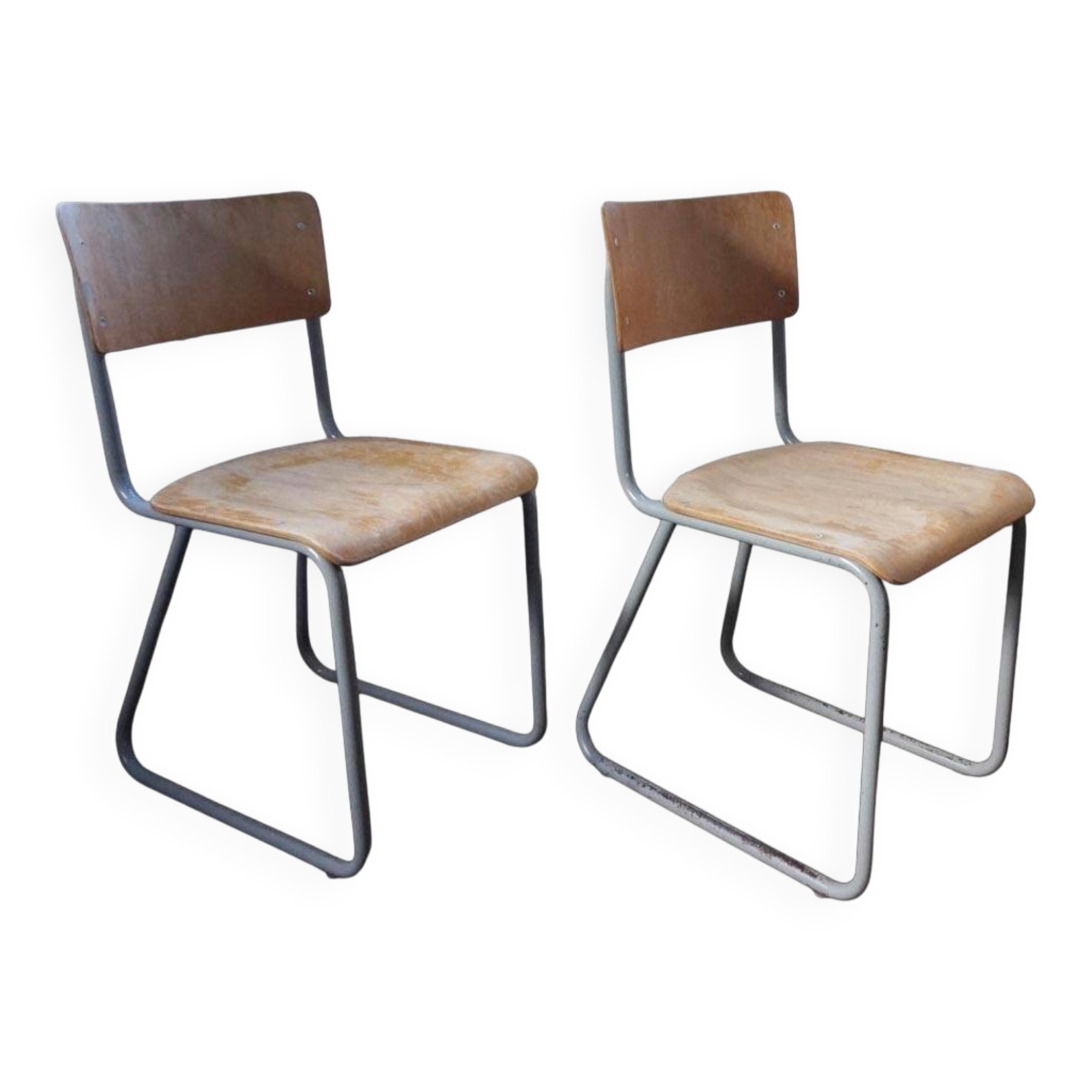 Industrial vintage Chairs Willem Hendrik Gispen for Gispen 1950s, Set of 2