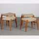Suite of 4 Czech wooden stools for Krasna Jizba, 1950