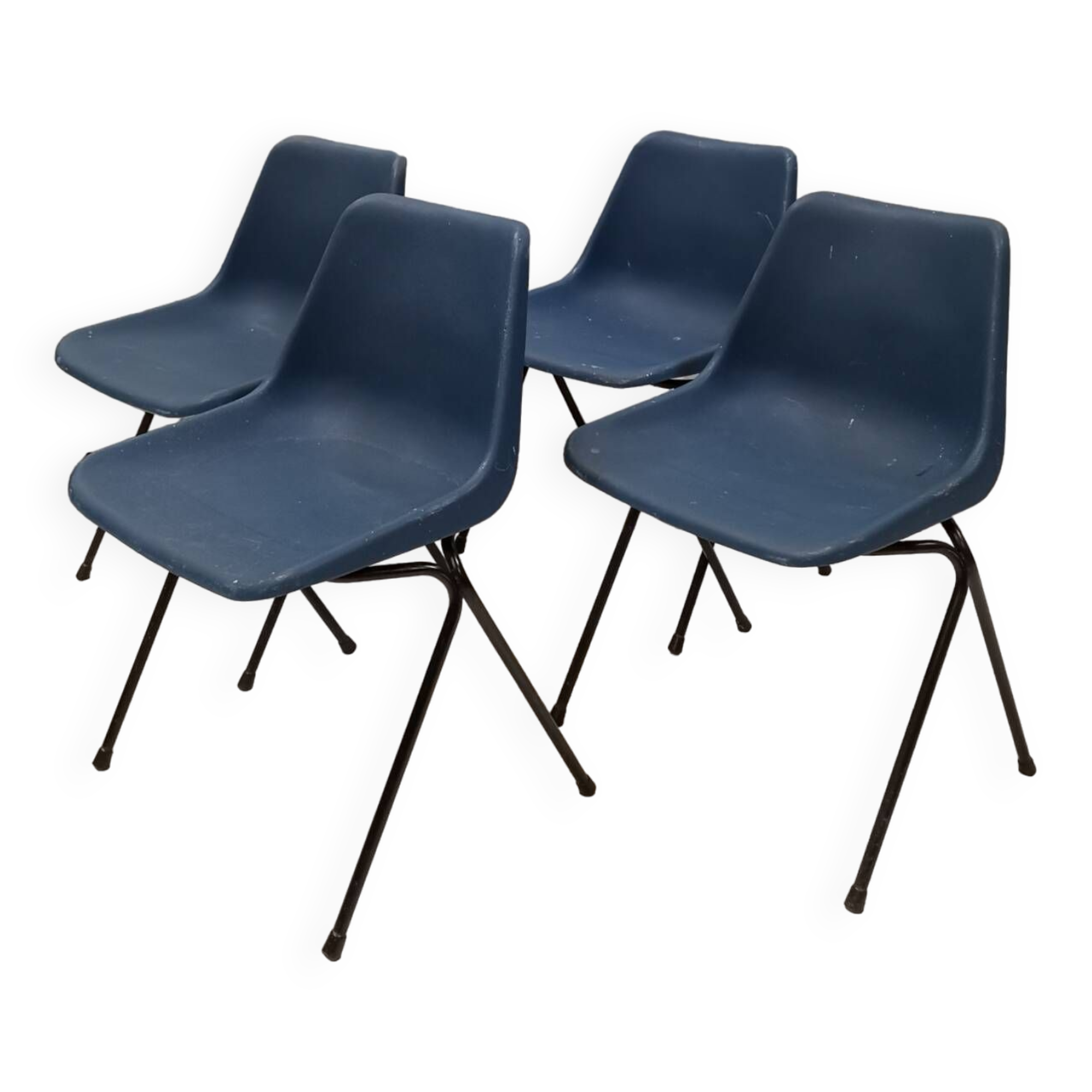 Set of 4 Polyprop chairs, Robin Day, Hille
