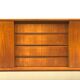 Danish teak sideboard with two sliding doors and 4 central drawers