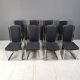 Vintage brass and chrome dining chairs set of 8 - 1970s