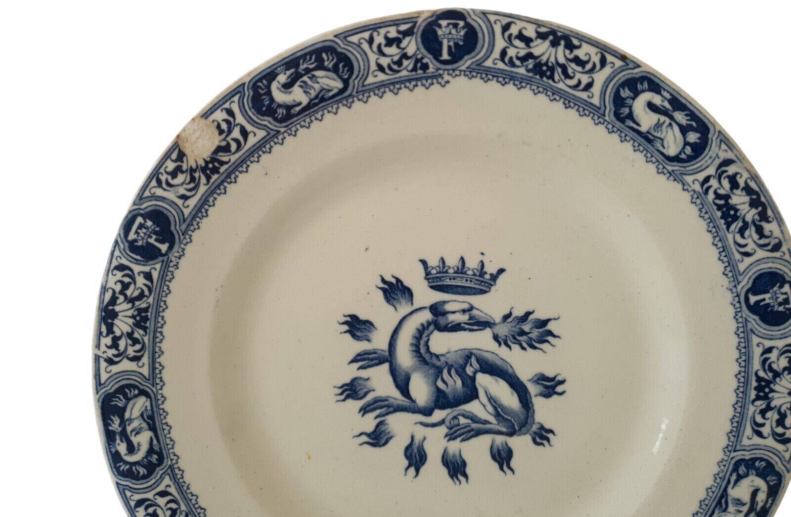 Lot Of 5 Plates François 1er Terre De Fer Model Salins D21.5 Cm