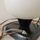 Mid Century Opaline Glass Table Lamp: Retro Bedside Lighting, 1960s Yugosla