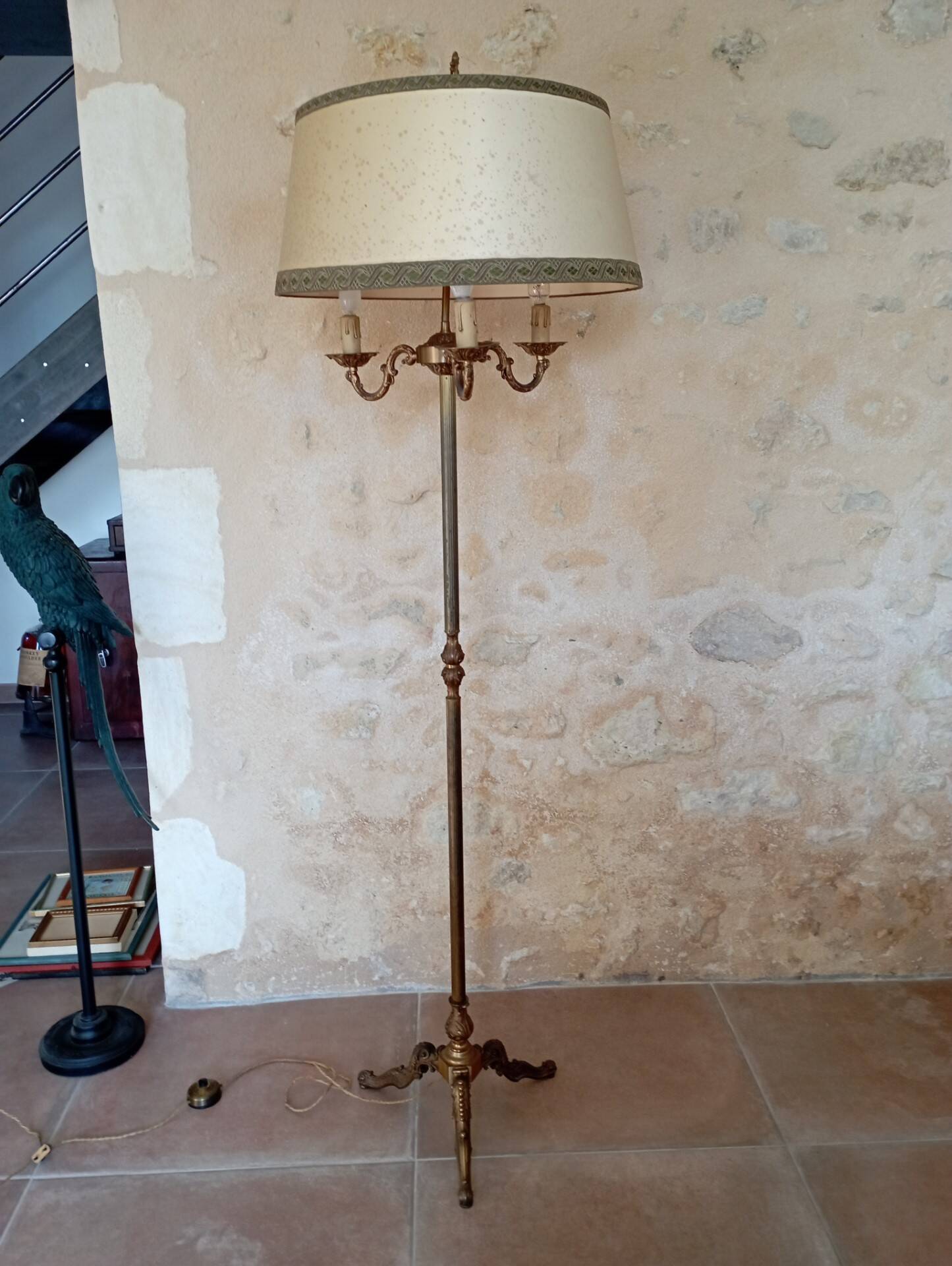 Vintage brass floor lamp