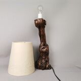 Portuguese handmade vine wood table lamp