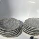 10 Grey-Black Speckled Dessert Plates