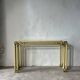 Console Laiton tubulaire années 70 inspiration Art Déco