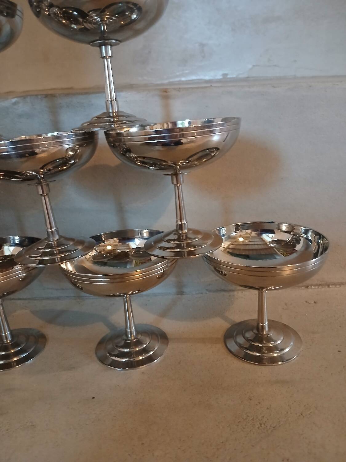 12 Letang and Remy stainless steel ice cream cups