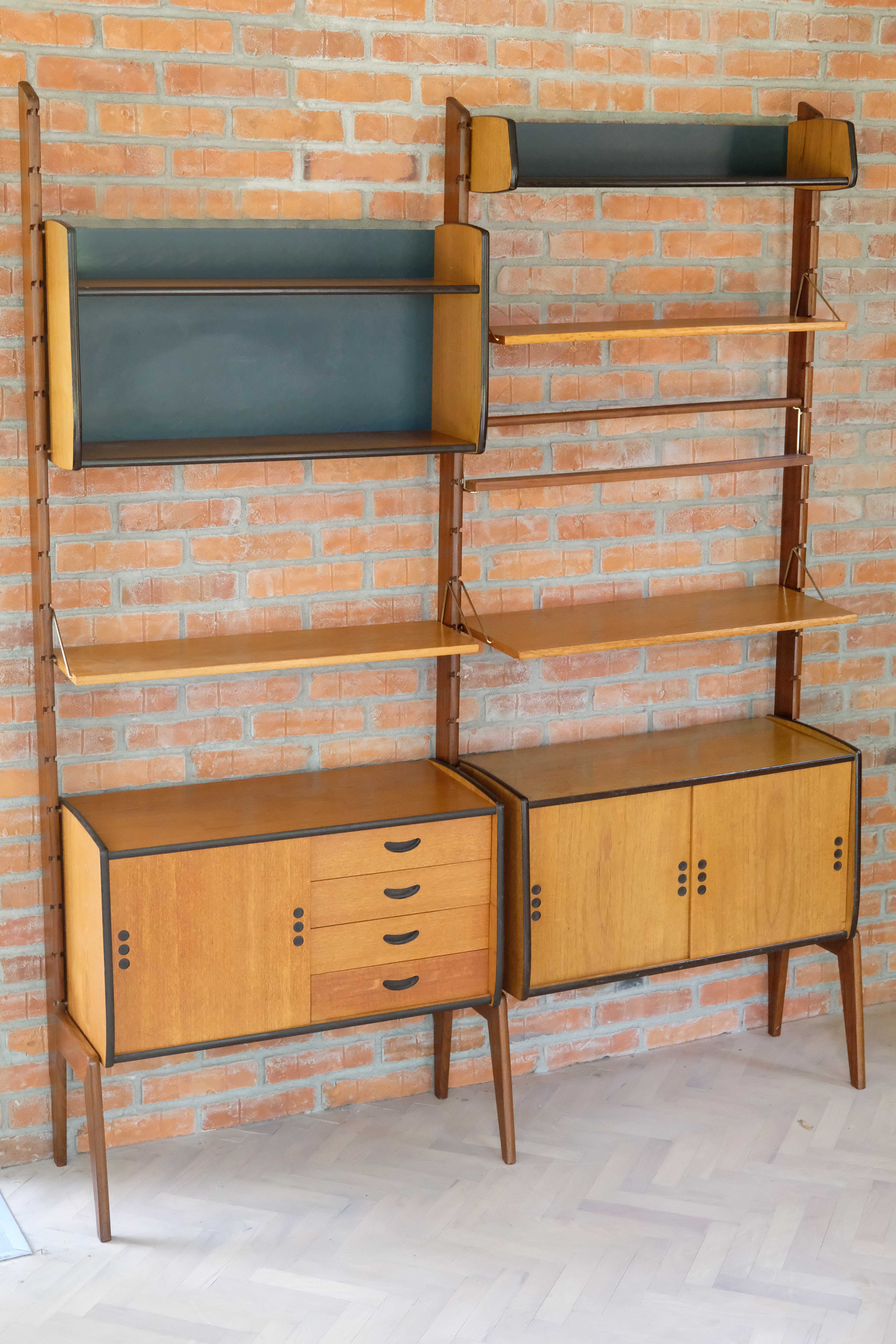 Wall Unit by John Texmon and Einar Blindheim, System Ergo, 2 Modules, Norway 1960's