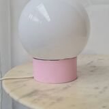 Opaline glass ball table lamp 1970