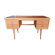Oak-plated desk and formica 60s/70s