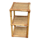 Étagère vintage en bambou rotin et osier 56cm