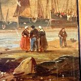 Tableau, Marine sur la côte d’Opale XIX siècle