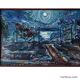 Oil painting in impressionist style, moonlit scene, 1983 – Alexander Michael