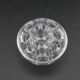 Set of 2 antique glass pressed transparent flower holders