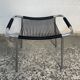 Black and chrome scoubidou stool