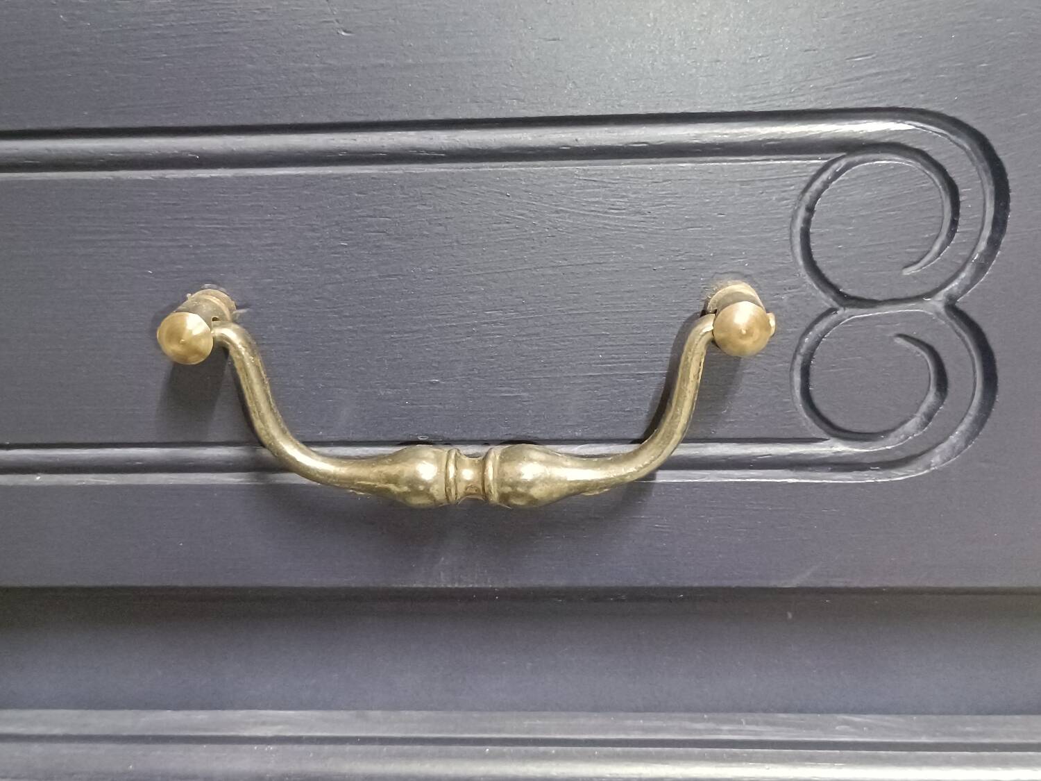 Navy blue chest of drawers