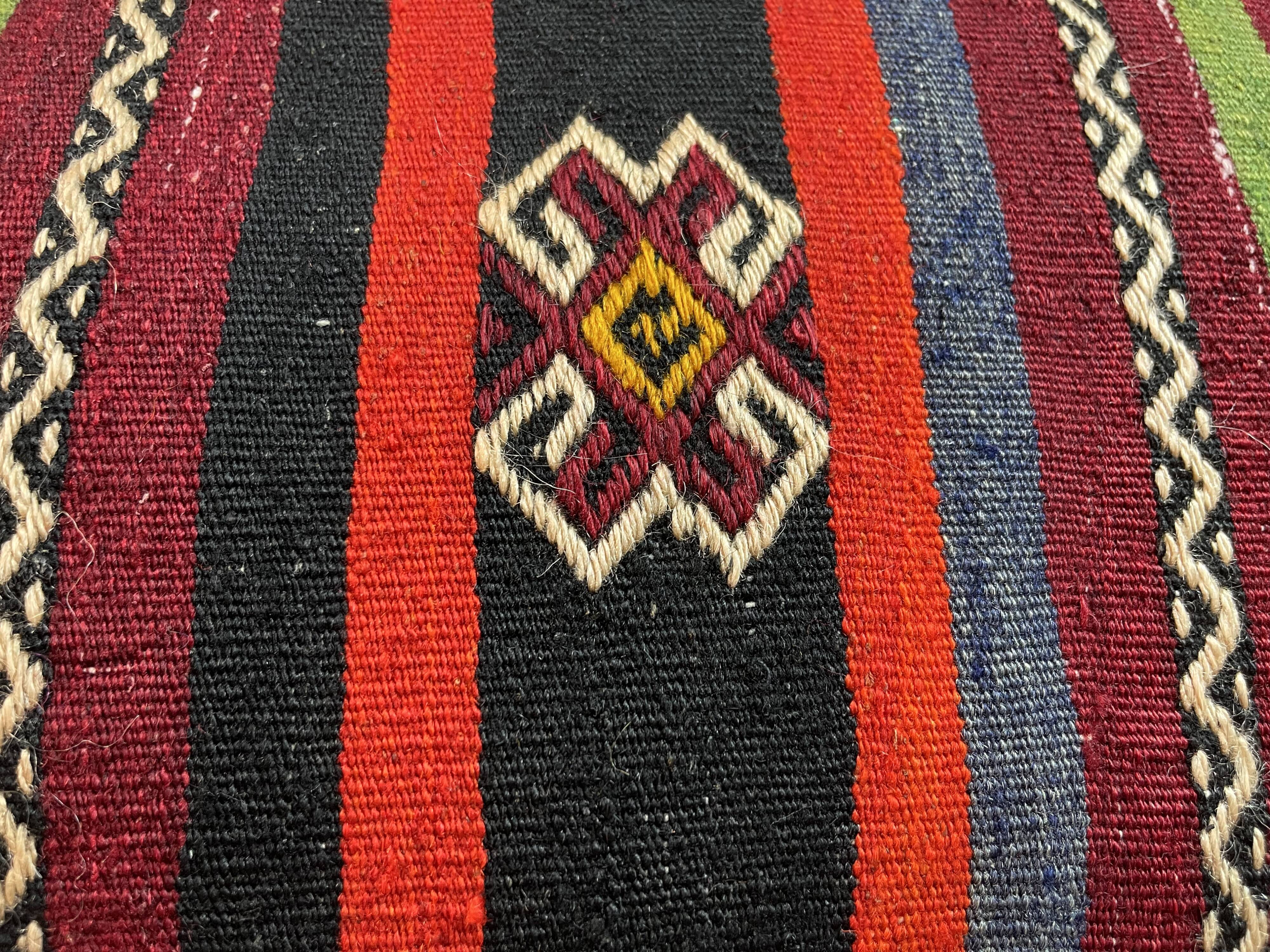 Vintage turkish kilim cushion cover , 120 x 40 cm