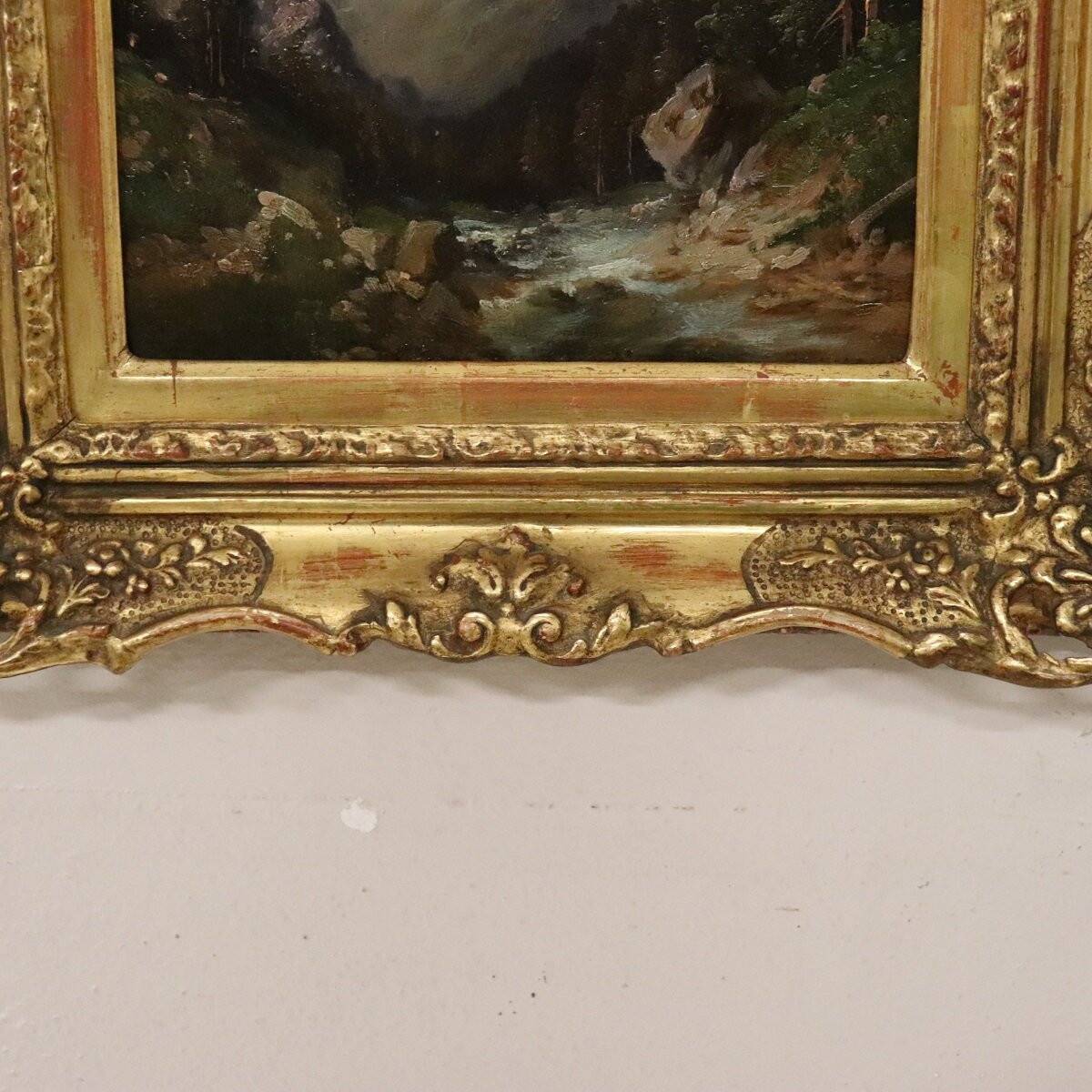 Mountain Landscape, Oil Painting On Board