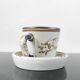 Set of 6 vintage Kéraluc Quimper coffee cups and saucers.