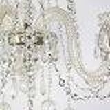 Prism chandelier - Five glass arms - Electric - c. 1890