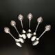 6 small spoons with porcelain medallion