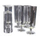 Set of 6 transparent glass flutes/coupes in very good condition.