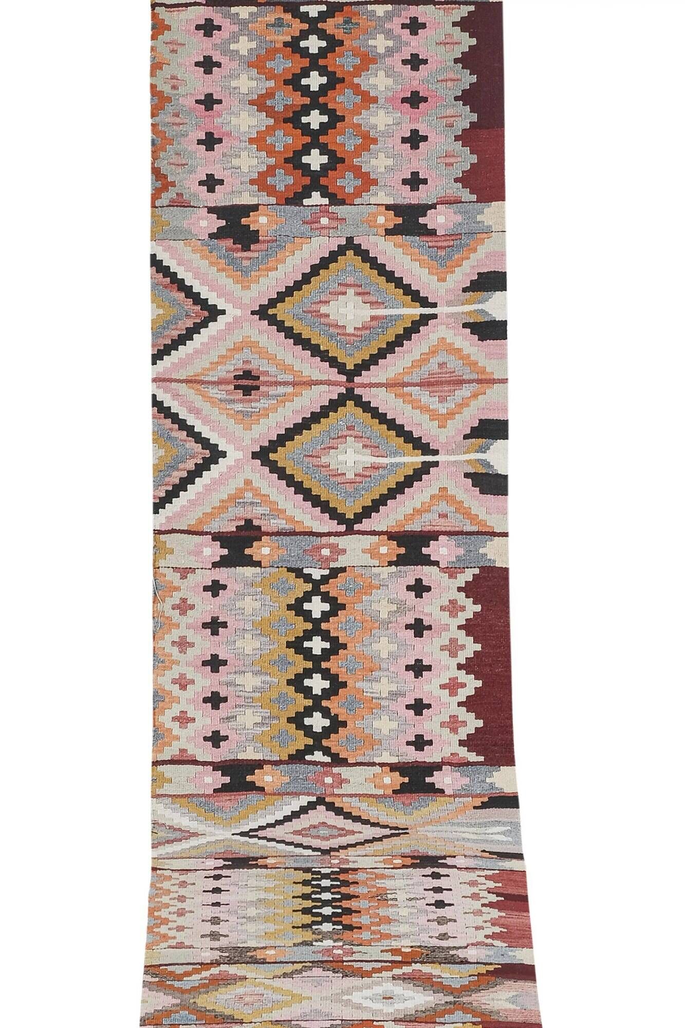 Vintage Turkish hallway rug 80x426 cm