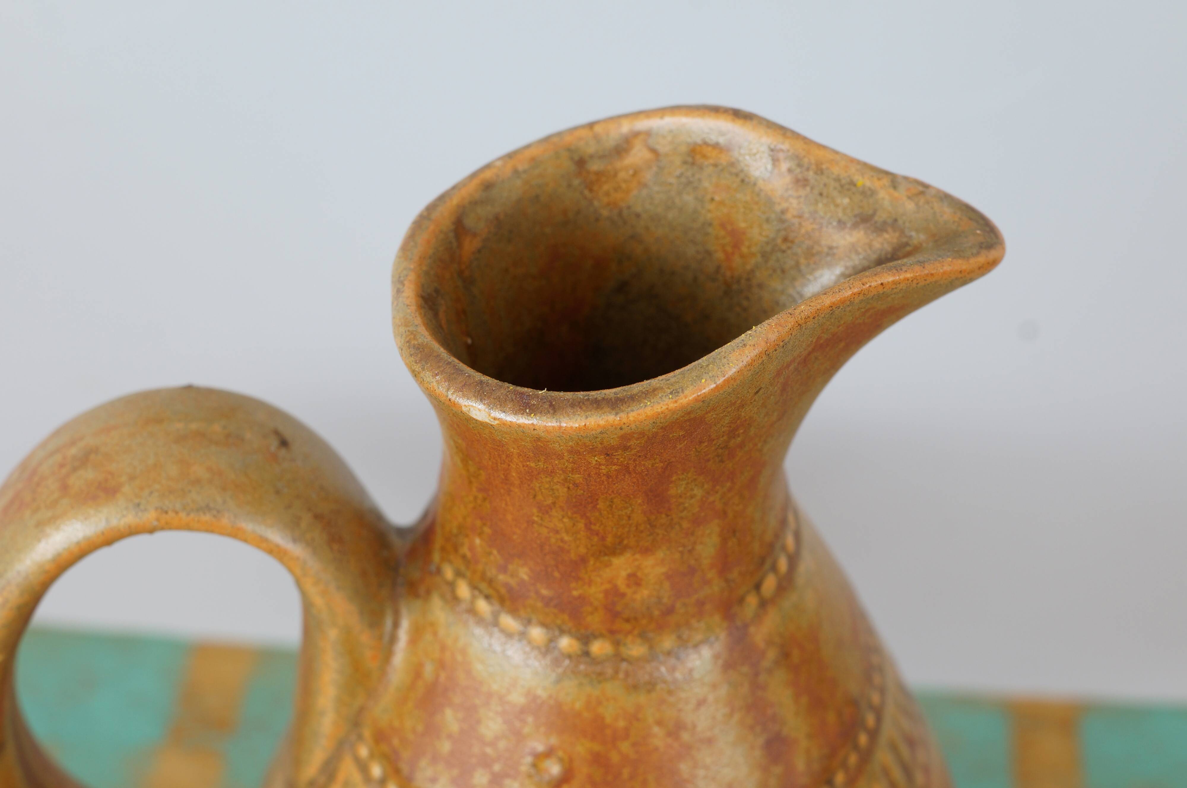 Digoin sandstone jug or vase, vintage