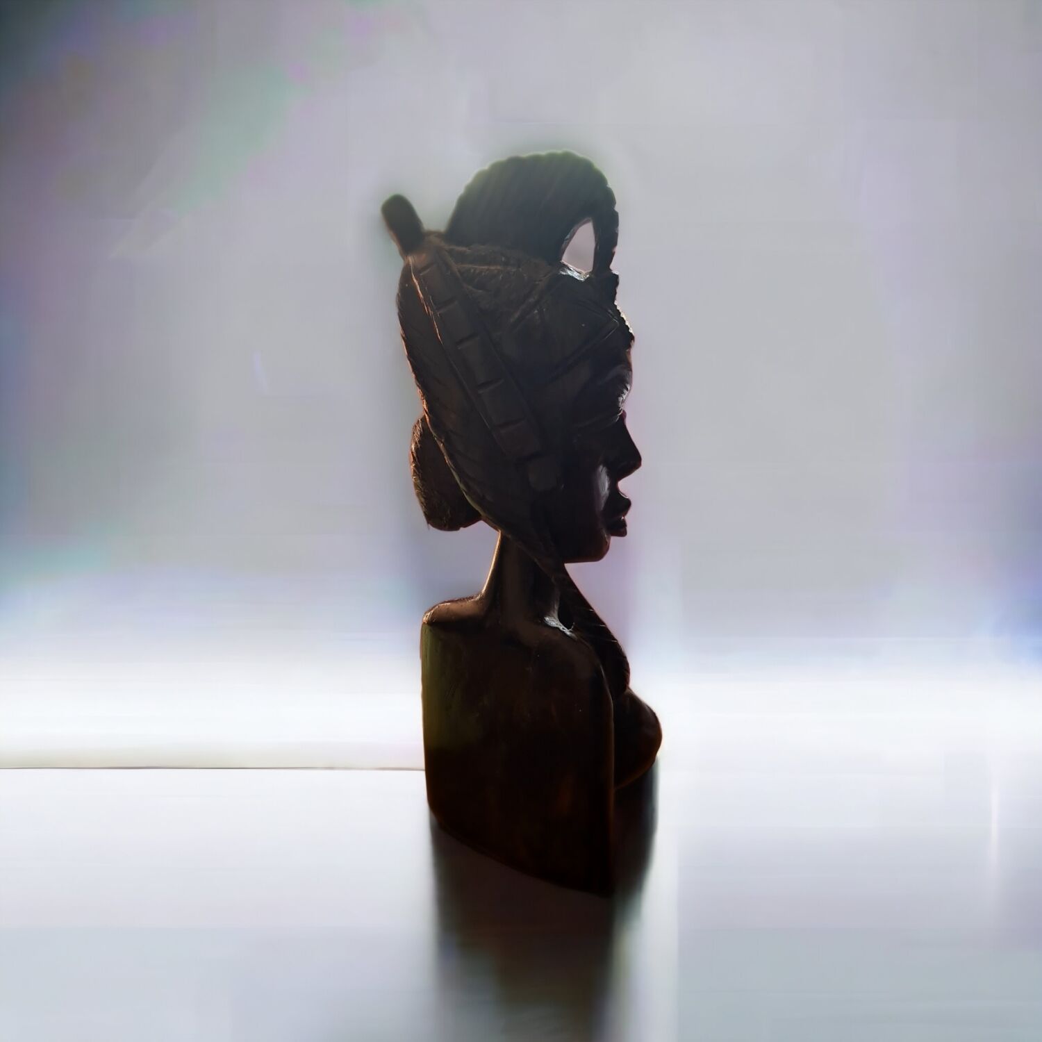 Bust of an African woman in ebony