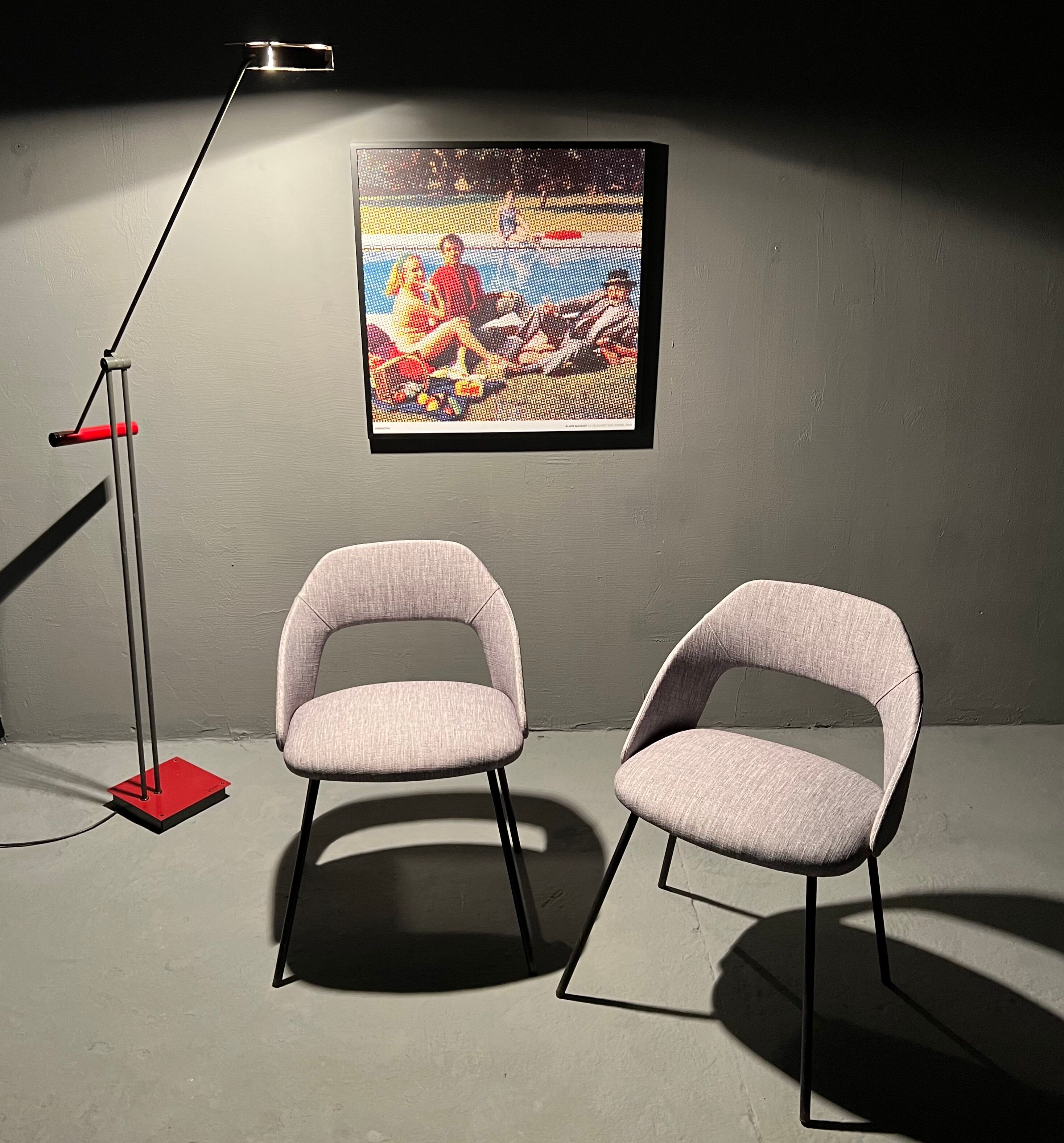 Duo of chairs barrel 1950